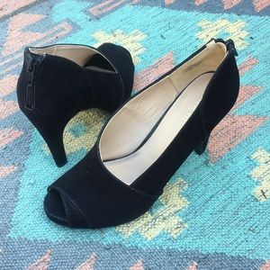 Nine West Suede Peeptoes